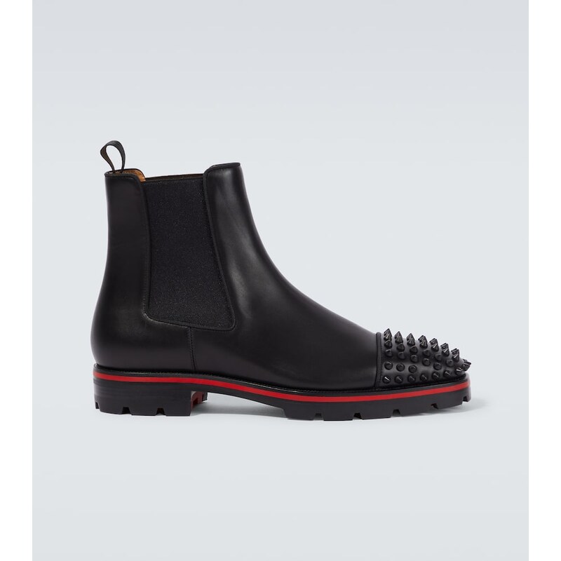 Christian Louboutin Melon Spikes leather Chelsea boots