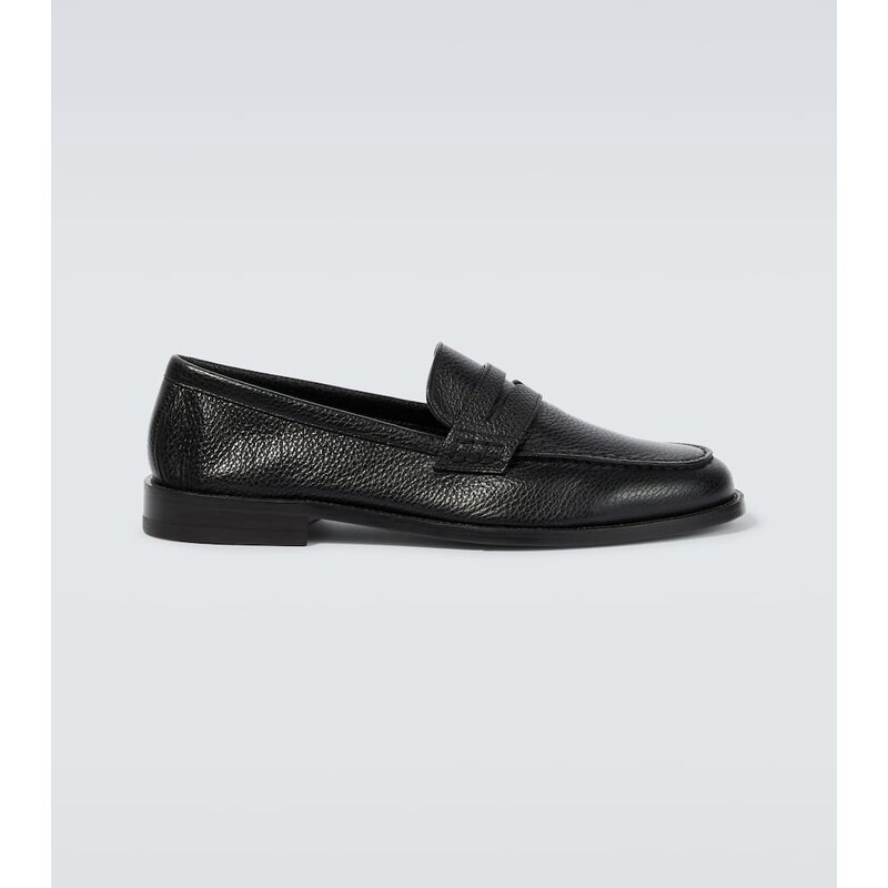 Manolo Blahnik Perry leather penny loafers