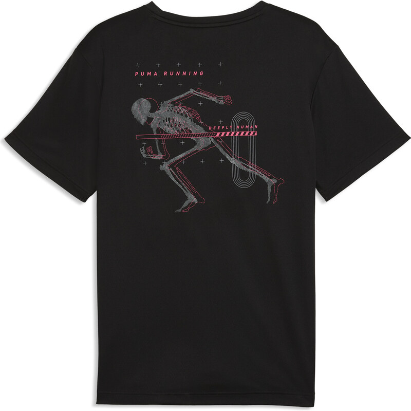 Pánské Tričko s krátkým rukávem PUMA M RUN ILLUSTRATION GRAPHIC TEE 52844601 – Černá