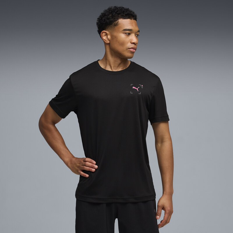 Pánské Tričko s krátkým rukávem PUMA M RUN ILLUSTRATION GRAPHIC TEE 52844601 – Černá