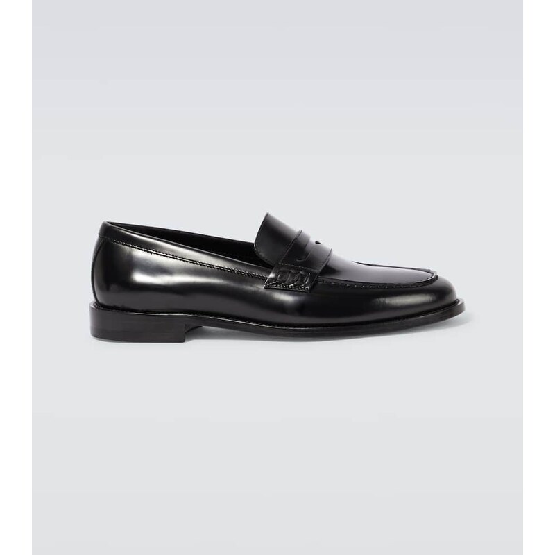Manolo Blahnik Perry leather penny loafers