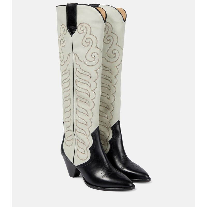 Isabel Marant Liela leather and suede cowboy boots
