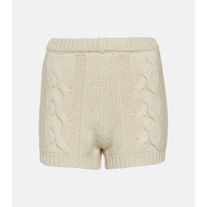Magda Butrym Cable-knit cashmere shorts