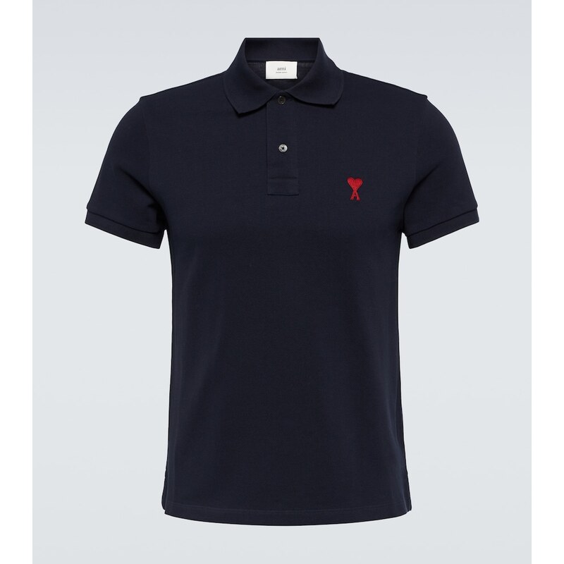 Ami Paris Ami De CÅur cotton piquÃ polo shirt