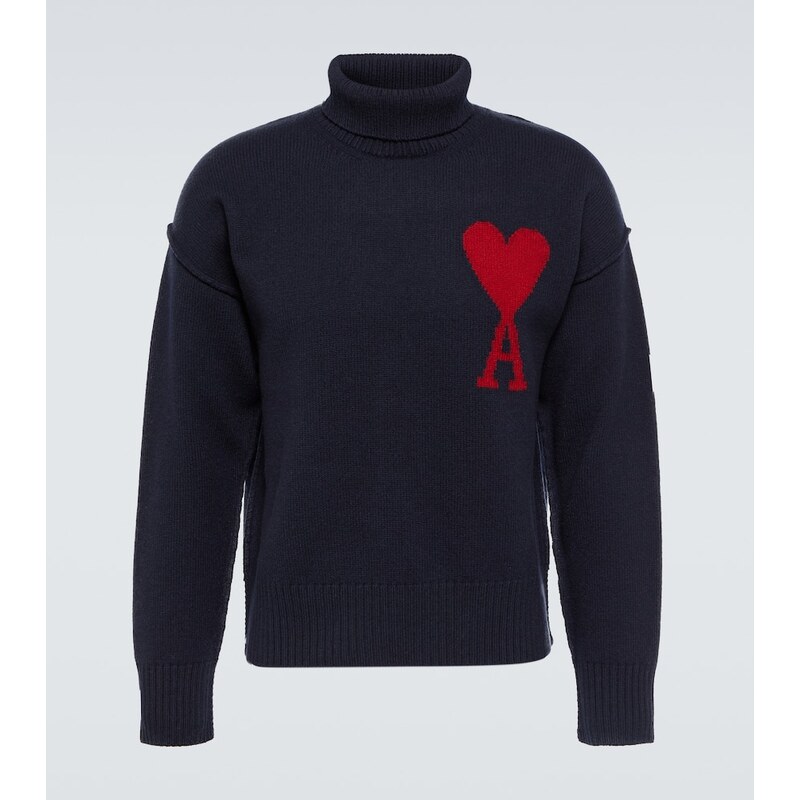 Ami Paris Ami De CÅur virgin wool turtleneck sweater
