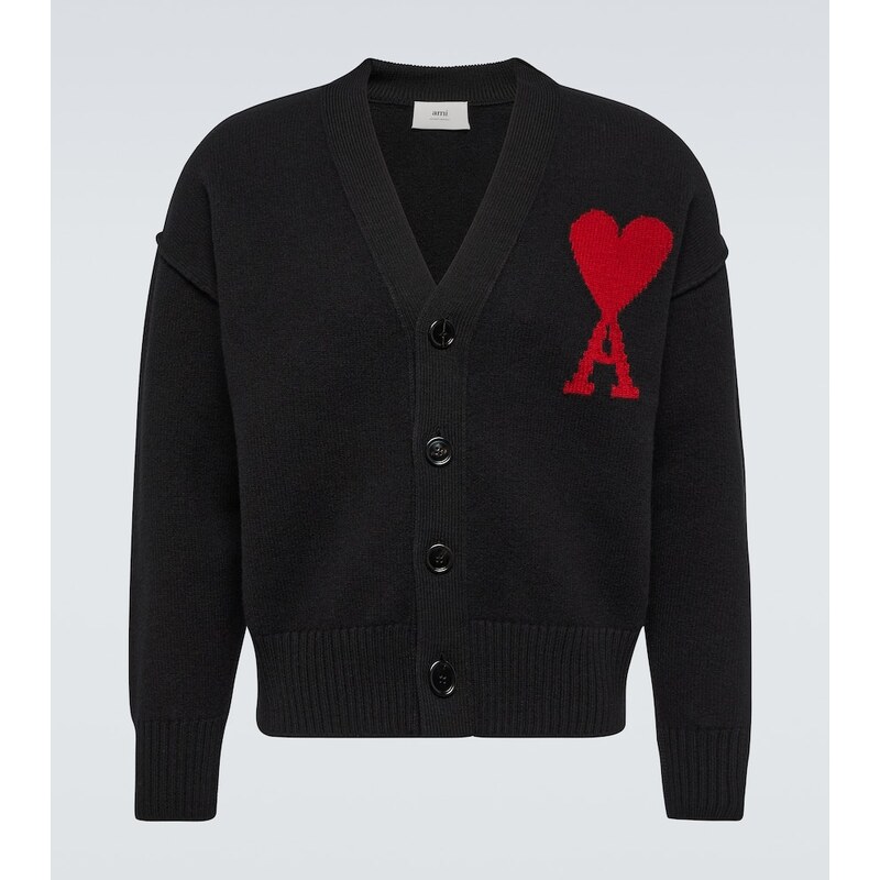 Ami Paris Ami De CÅur virgin wool cardigan