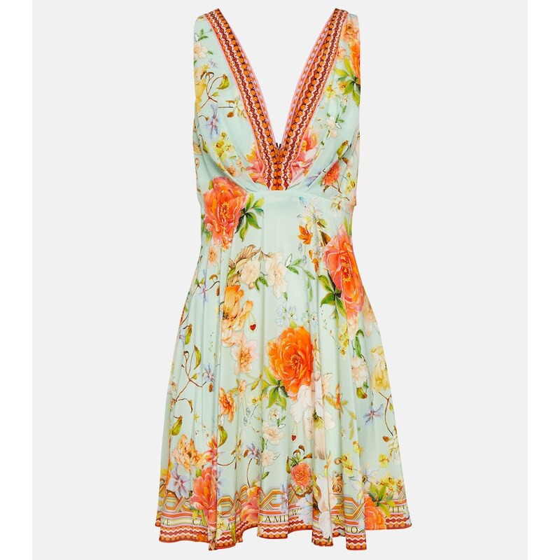 Camilla Embellished silk minidress