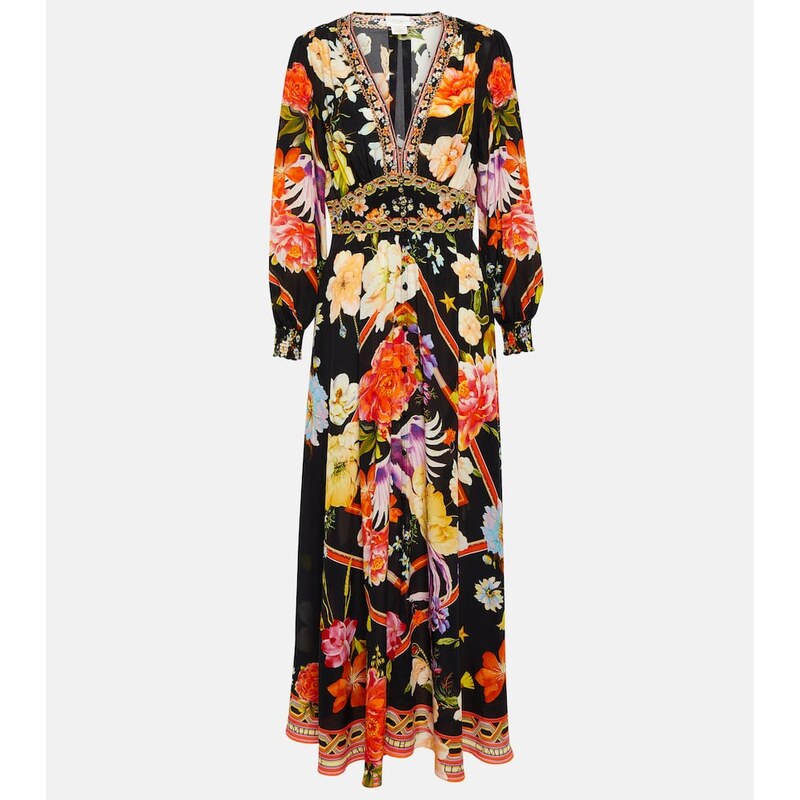 Camilla Embellished silk maxi dress