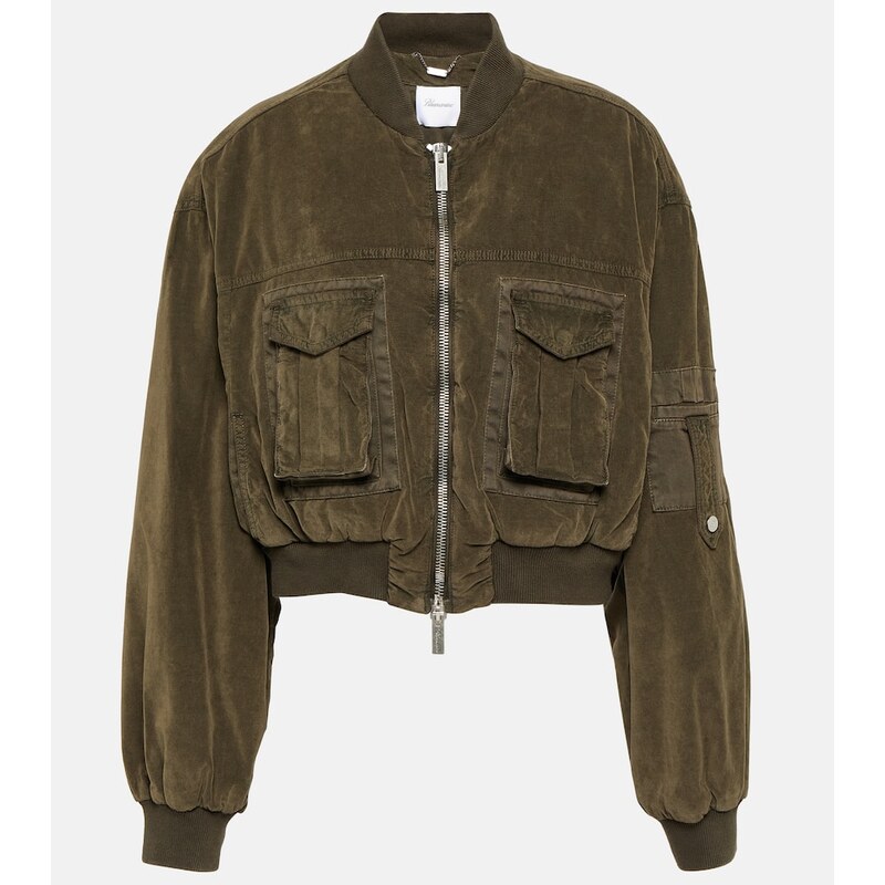 Blumarine Velvet bomber jacket