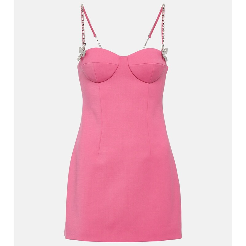 Area Embellished wool minidress
