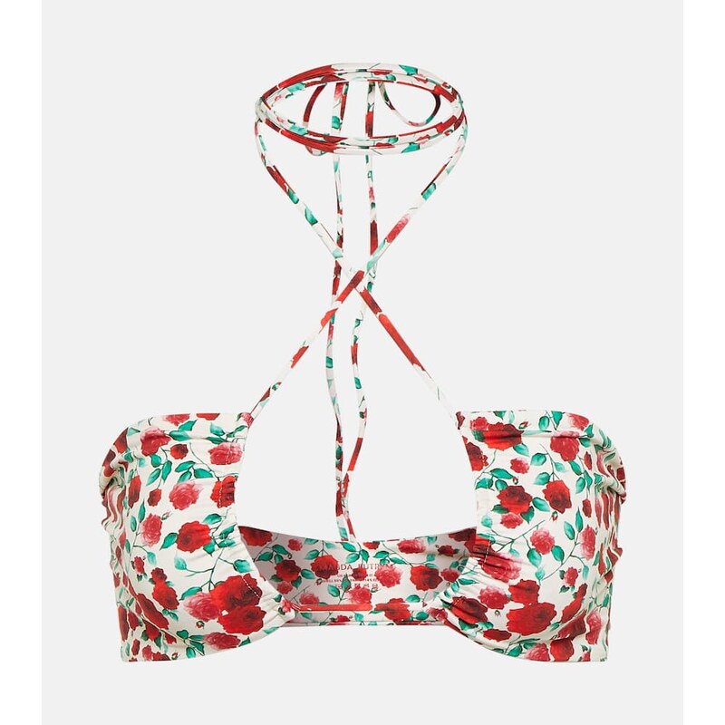 Magda Butrym Floral-printed halterneck bikini top