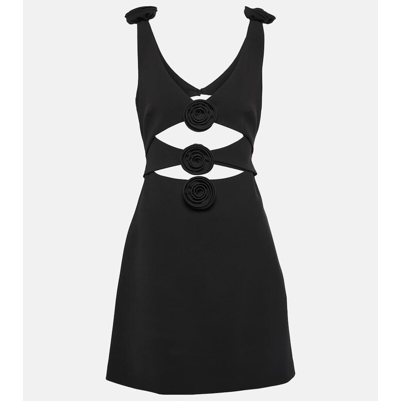 Magda Butrym Floral-appliquÃ cutout wool-blend minidress