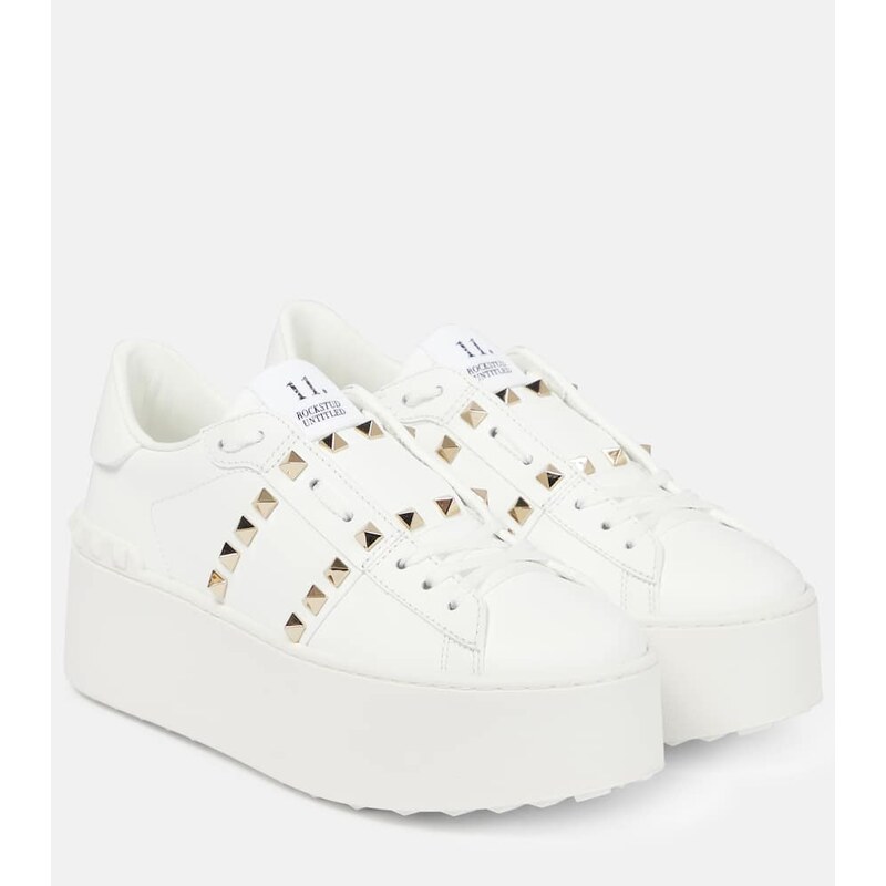 Valentino Garavani Rockstud Untitled leather platform sneakers