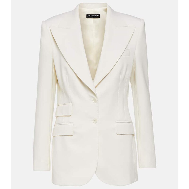 Dolce&Gabbana Wool-blend blejzry v bílé barvě