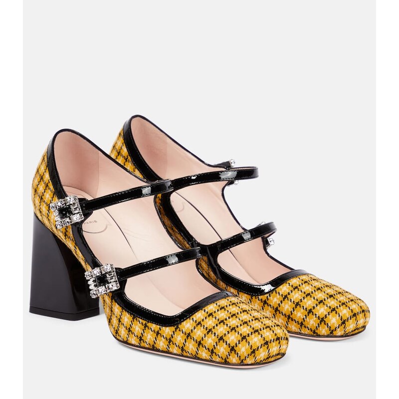 Roger Vivier TrÃ¨s Vivier Babies tweed checked pumps