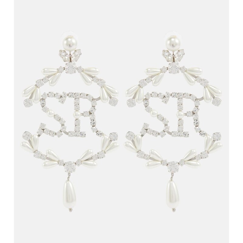 Simone Rocha Crystal-embellished pearl earrings