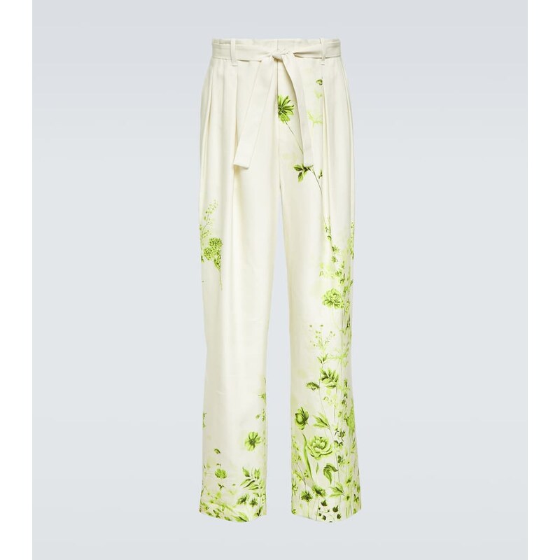 King & Tuckfield Floral belted straight pants
