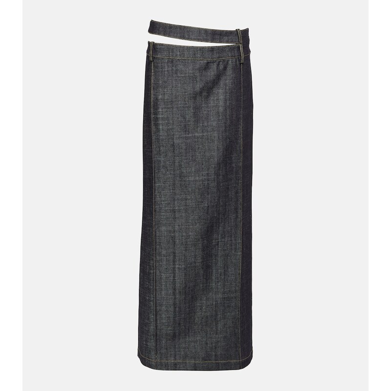 The Mannei Ararat denim maxi skirt