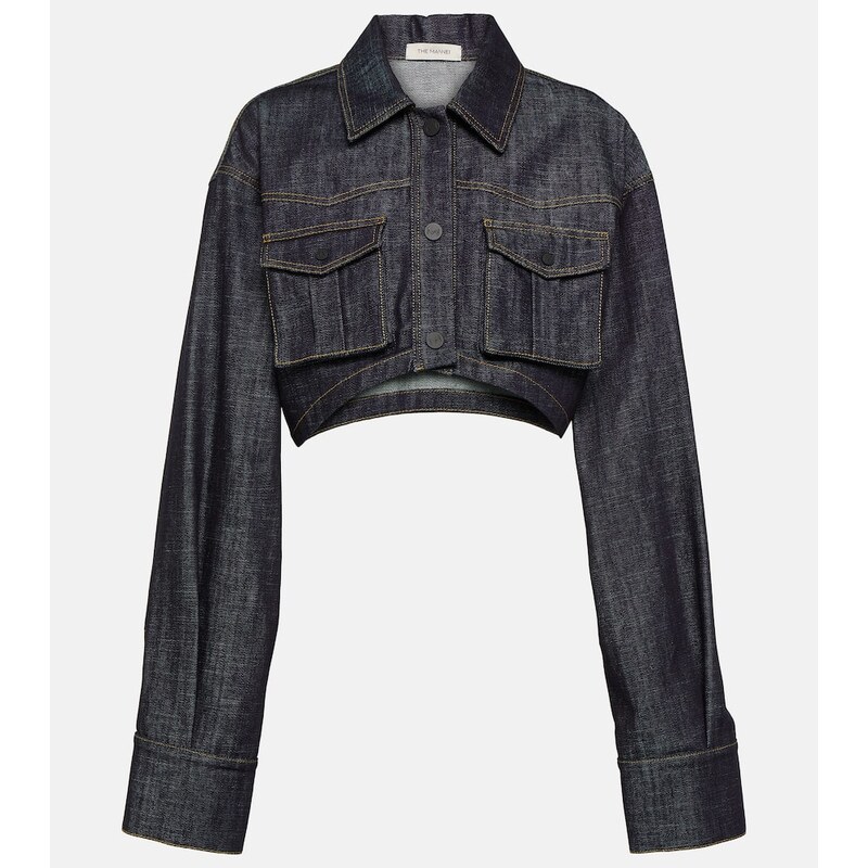 The Mannei Gudari cropped denim blazer