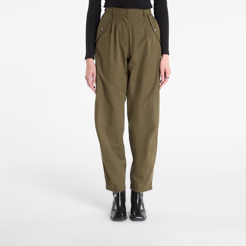 Kalhoty GUESS Denise Carrot Leg Pant Olive Morning M