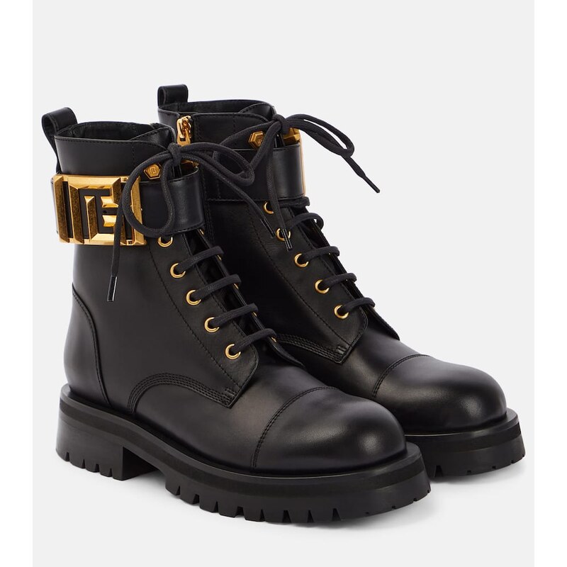 Balmain Romy leather lace-up boots