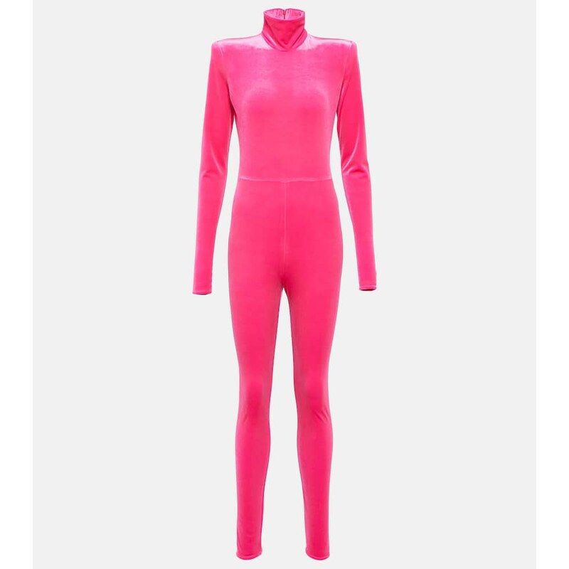 Alexandre Vauthier Turtleneck velvet jumpsuit