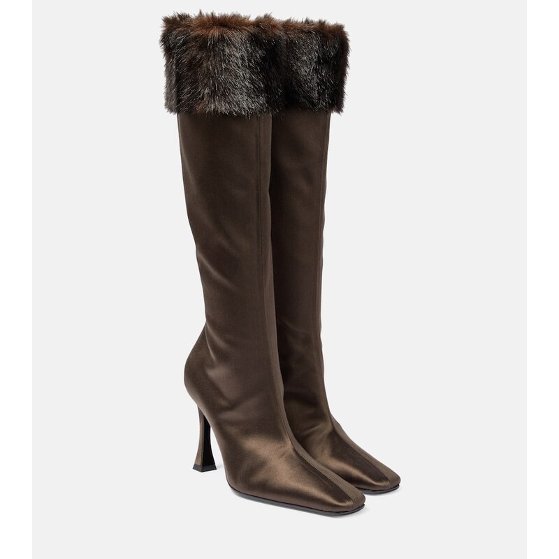 Magda Butrym Faux satin knee-high boots