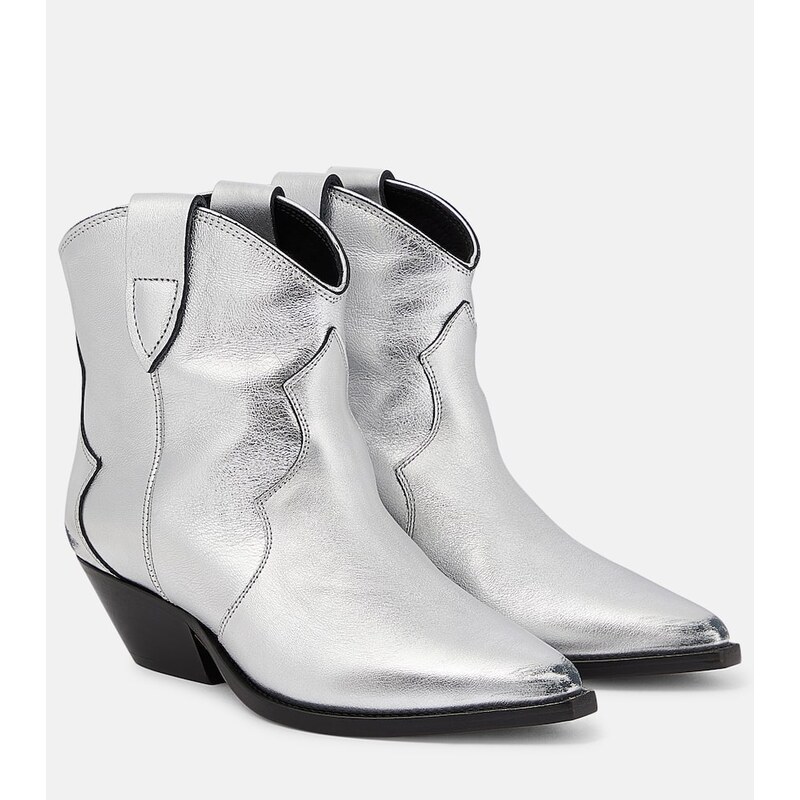 Isabel Marant Dewina metallic leather ankle boots