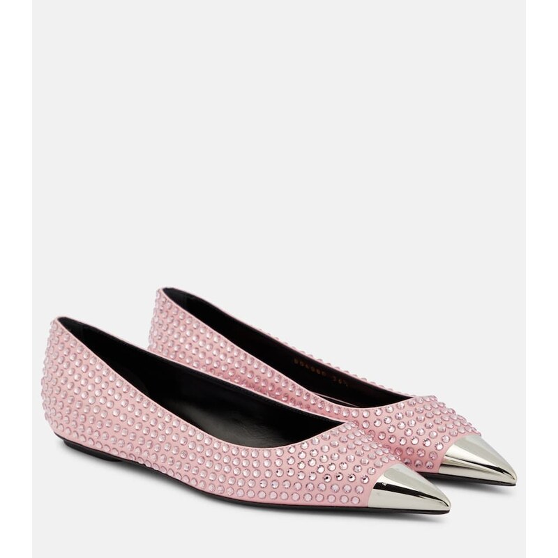 Area Rhinestone-embellished ballet flats