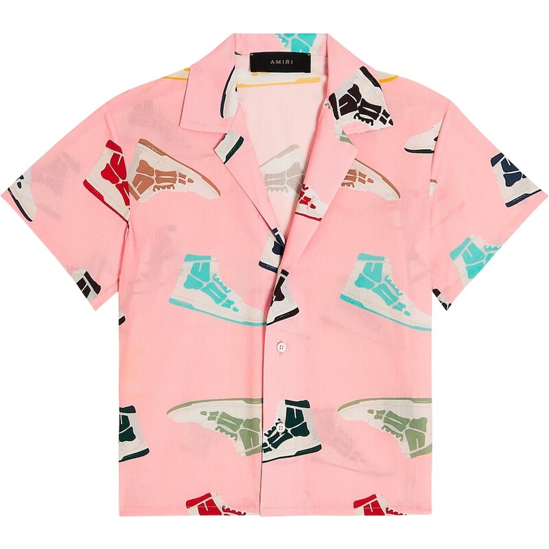 Amiri Kids Skel Top printed cotton shirt