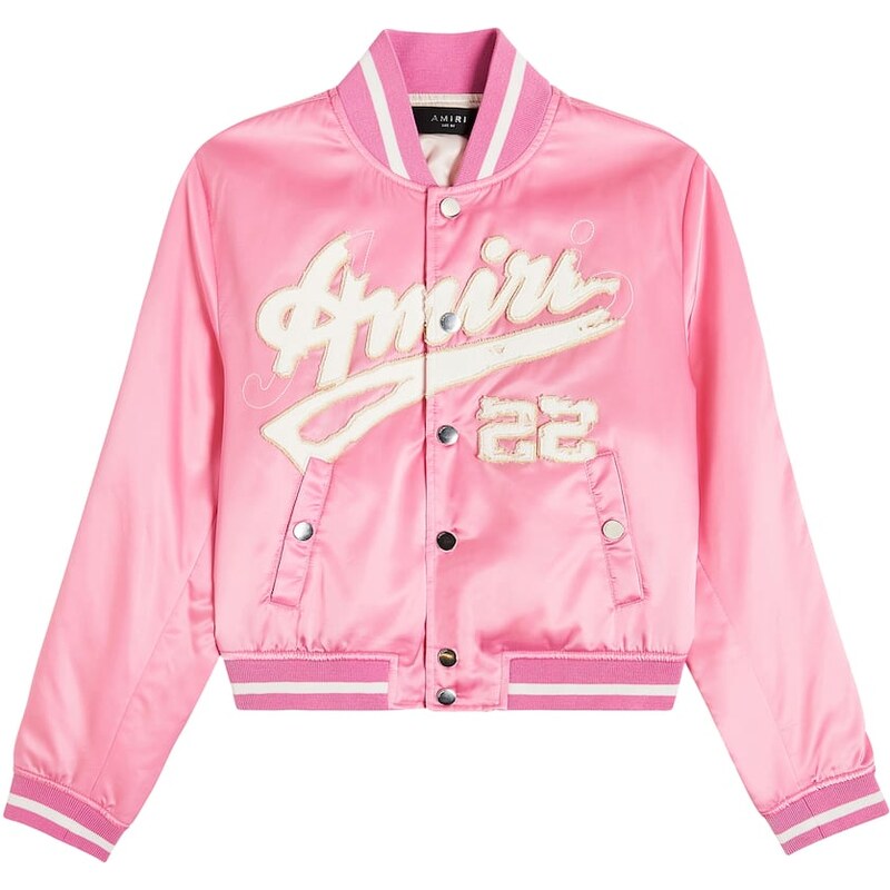 Amiri Kids Logo sateen bomber jacket