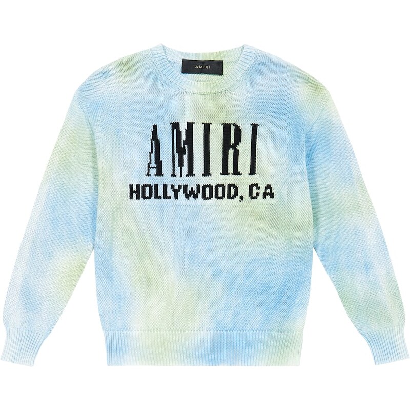 Amiri Kids Logo tie-dye wool sweater