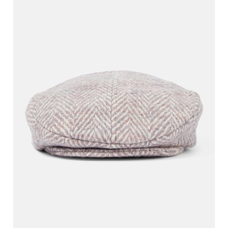 Ruslan Baginskiy Herringbone wool-blend cap