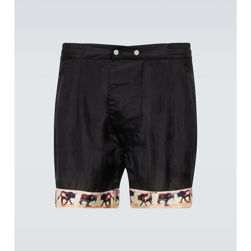 Bode Taureau printed silk boxers