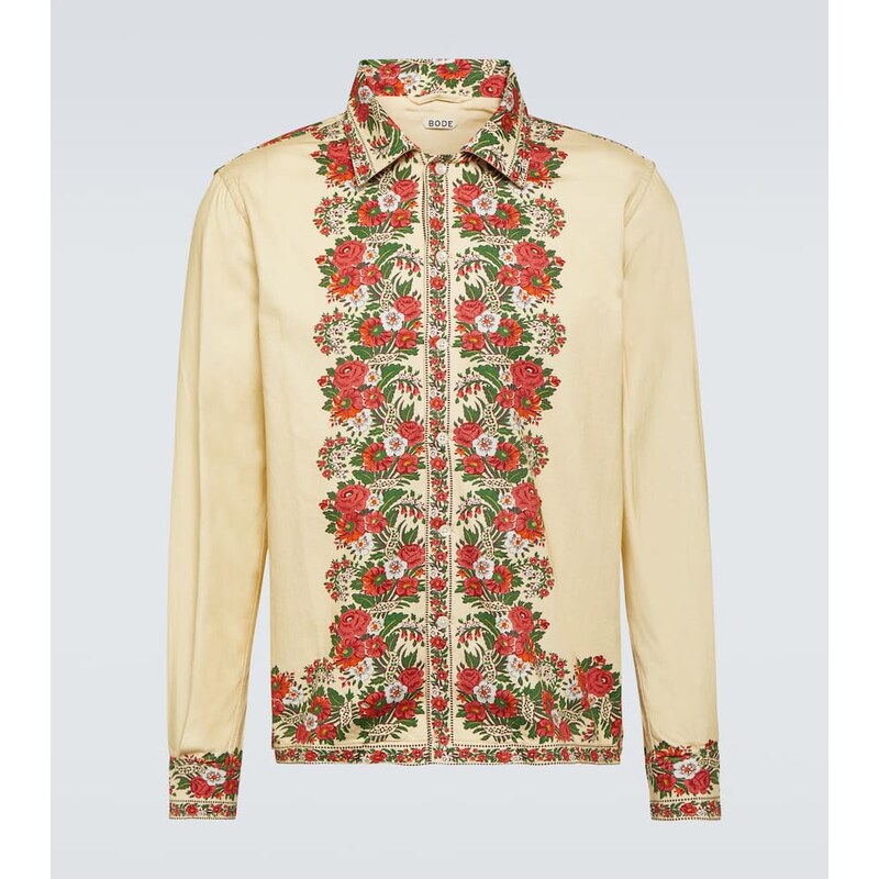 Bode Winter Bouquet cotton shirt