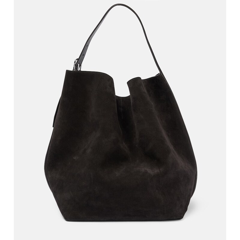 Toteme Suede tote bag – kabelka z kůže v barvě espreso