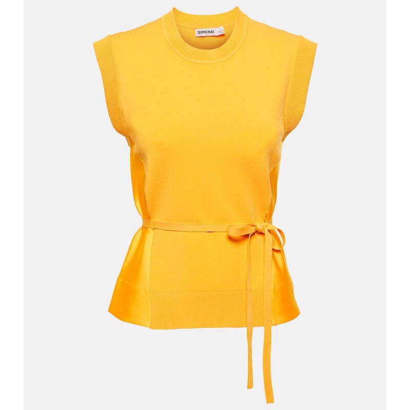 Simkhai Rosalia belted top