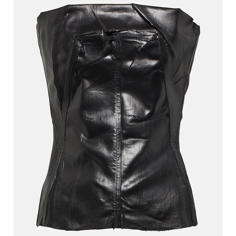 Rick Owens Coated denim bustier