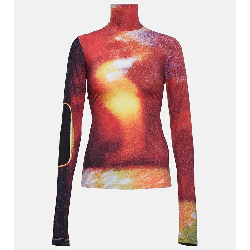 MM6 Maison Margiela Printed turtleneck top