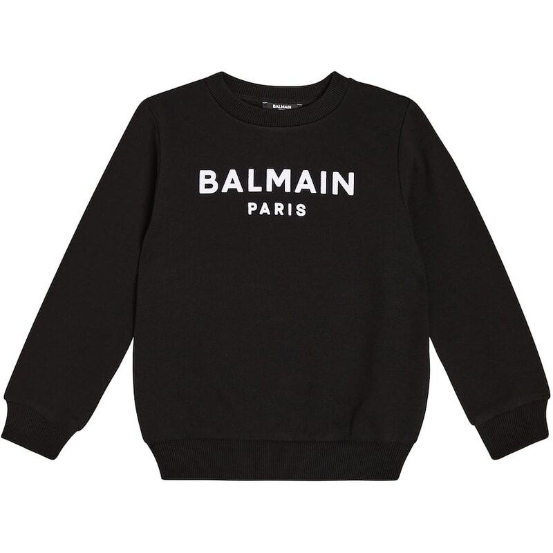 Balmain Kids Logo cotton jersey sweatshirt