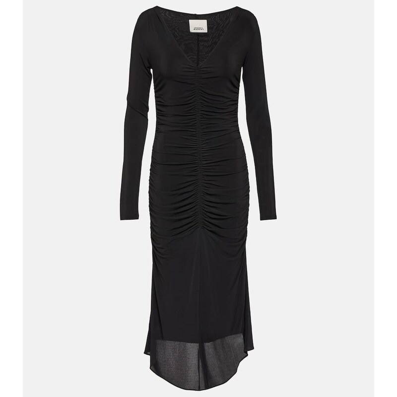 Isabel Marant Laly ruched jersey midi dress