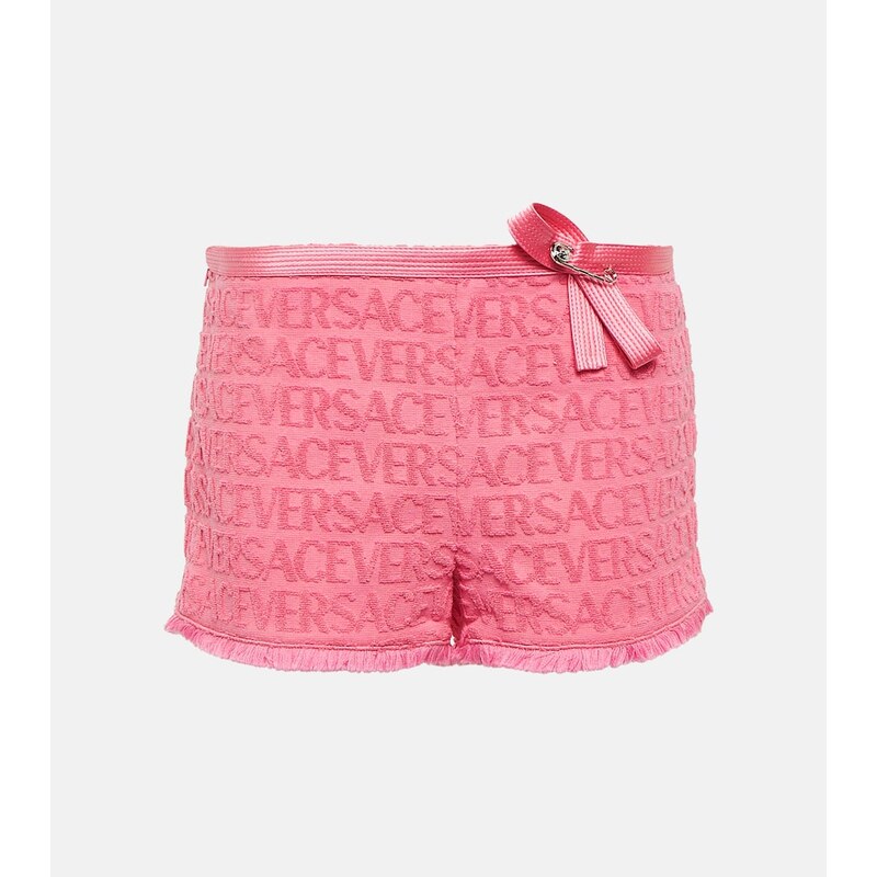 Versace x Dua Lipa Versace Allover cotton terry shorts