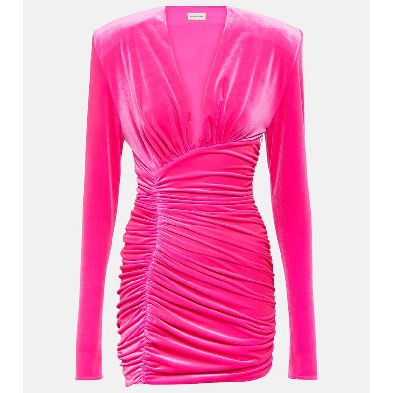 Alexandre Vauthier Ruched velvet minidress