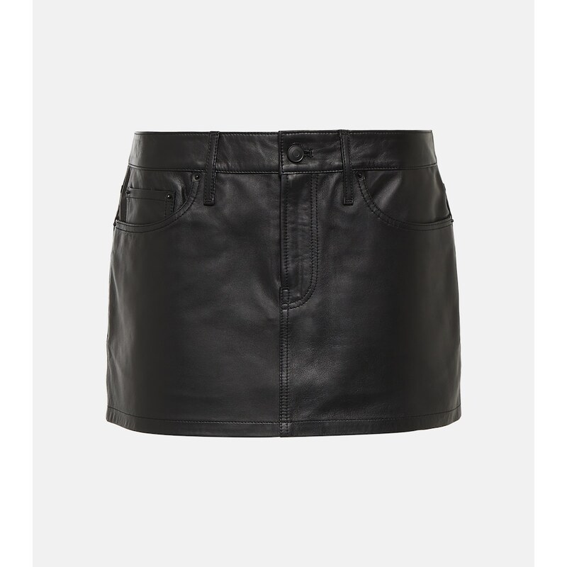 Wardrobe.NYC Micro leather miniskirt