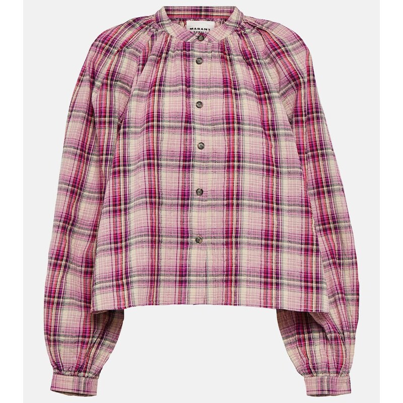 Marant Etoile Blandine checked cotton and linen shirt