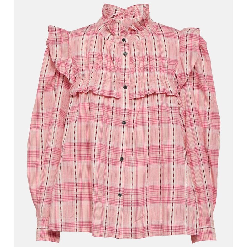Marant Etoile Idety checked cotton blouse