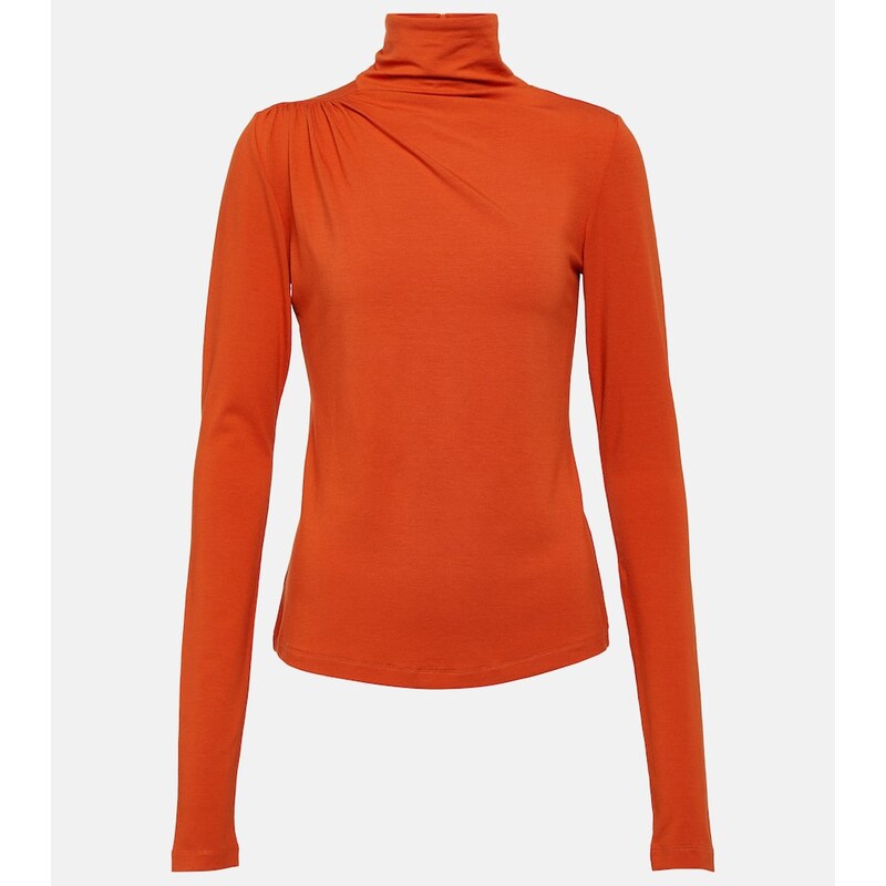 Marant Etoile Lou gathered jersey turtleneck top