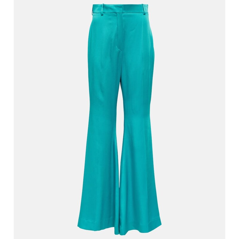 Nina Ricci High-rise satin flared pants