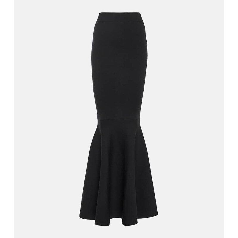 Nina Ricci High-rise wool-blend maxi skirt