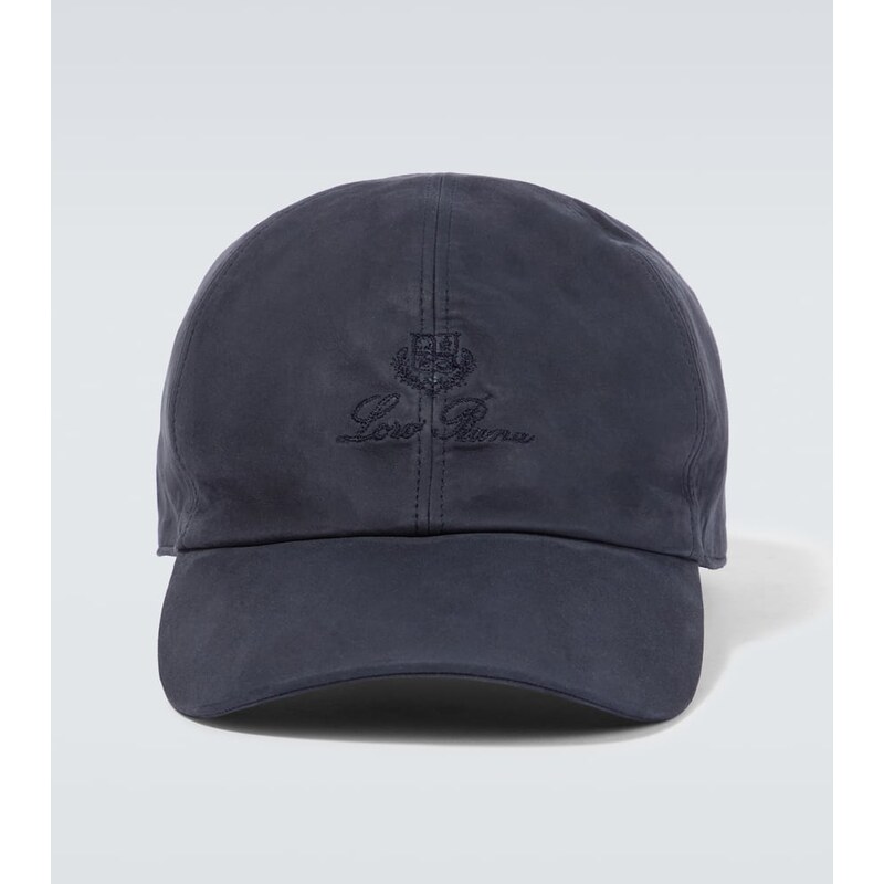 Loro Piana Logo suede baseball cap